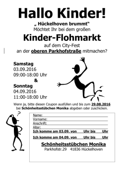 Hallo Kinder! &bdquo; H&uuml;ckelhoven brummt&ldquo;