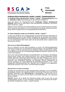 Einj&auml;hrige H&ouml;here Handelsschule Handel + Logistik
