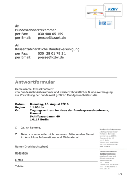 Sehr geehrte/r - Bundeszahnärztekammer