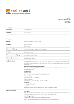 Helfer (m/w) f&uuml;r Lauf-Event gesucht