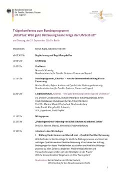 Aktuelles Programm der Trägerkonferenz (PDF, 177 KB