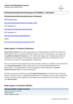 Initiative Fl&uuml;chtlingshilfe Schwerin Schwimmkurse/Schwimmtraining
