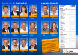 CDU-Kandidaten für den Stadtrat