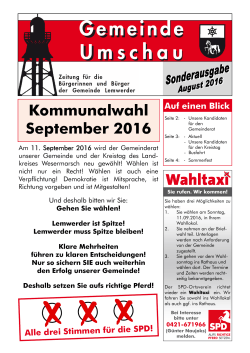 Gemeinde Umschau Sonderausgabe - SPD