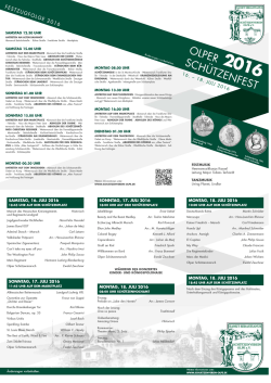 Festprogramm 2016 - Freiwillige Feuerwehr Olpe
