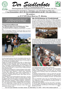 Juli 2016 - Siedlergemeinschaft Ratekau