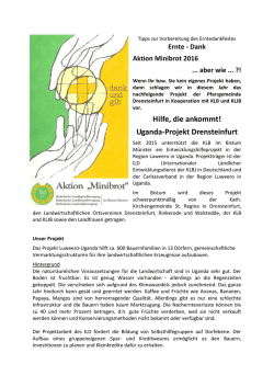Hilfe, die ankommt! Uganda-Projekt Drensteinfurt - KLJB