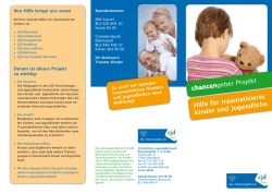 Hilfe f&uuml;r traumatisierte Kinder und Jugendliche chancen geber Projekt