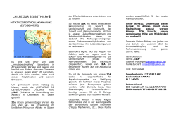 HILFE ZUR SELBSTHILFe - Bio
