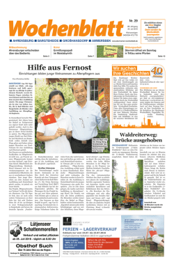 Hilfe aus Fernost - Hamburger Wochenblatt