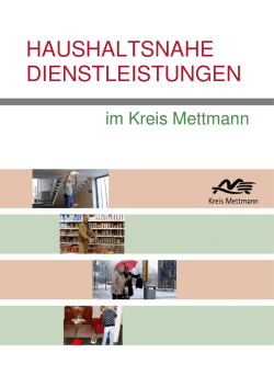 Haushaltsnahe Dienstleistungen
