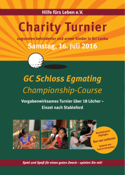 Info Charity-Turnier 2016