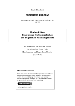 Eine kleine Kulturgeschichte des belgischen
