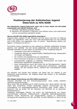 HIV-Aids_2010 - Katholische Jugend &Ouml;sterreich
