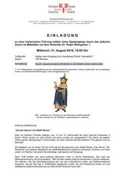 einladung - Gesellschaft Schweiz