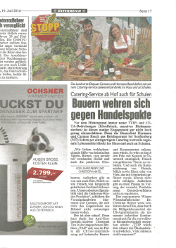 den ganzen Artikel aus der Kronenzeitung vom 19.7.2016 lesen Sie