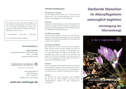 Jahrestagung der Altenseelsorge vom 5.