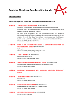 Jahresprogramm 2016