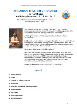 Infopacket 2017 - Karam Kriya Deutschland
