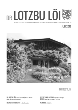 Ausgabe Jul 2016 - Gewerbeverein Lotzwil