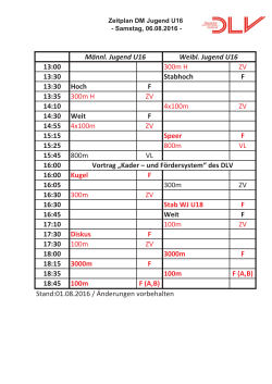 DM U16 Bremen Zeitplan Stand 01.08.2016