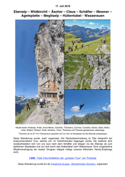 Eine ALPSTEIN-Bergwanderung mit vielen Highlights