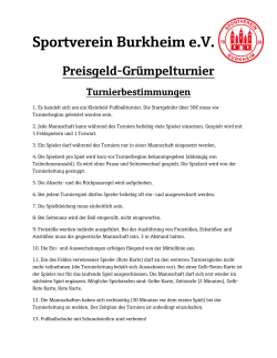 Turnierbestimmungen - Sportverein Burkheim 1920 eV