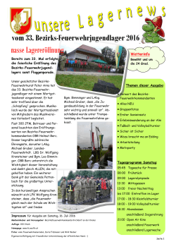 Lagernews Ausgabe 1 - Bezirksfeuerwehrkommando Kirchdorf