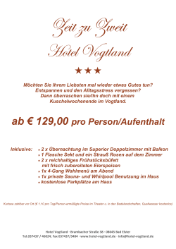 erfahren - Hotel Vogtland, Bad Elster