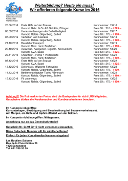 CZV Kurse 2016 pdf - Sektion beider Basel