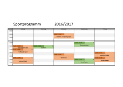 Sportprogramm 2016/2017