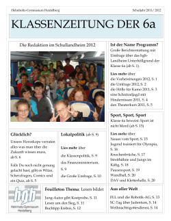 KLASSENZEITUNG DER 6a - Helmholtz