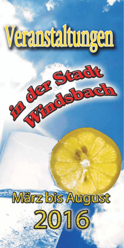Veranstaltungskalender Windsbach