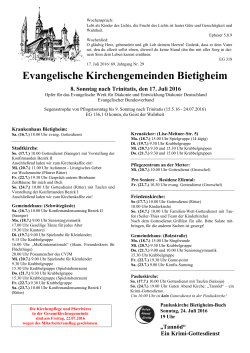 Evangelische Kirchengemeinden Bietigheim