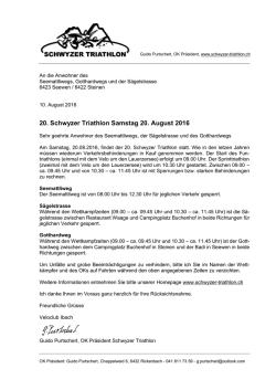 Information an die Anwohner