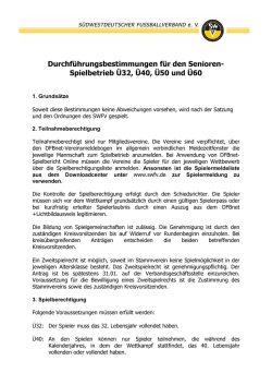 Durchf&uuml;hrungsbestimmungen f&uuml;r den Seniorenspielbetrieb