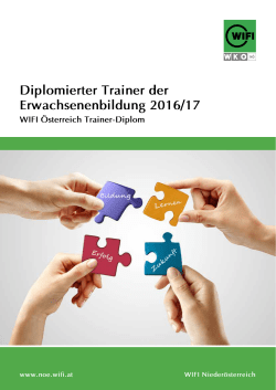 Diplomierter Trainer der Erwachsenenbildung 2016/17