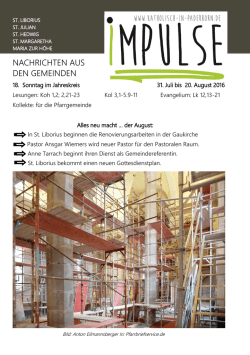 Impulse 31. Juli 2016