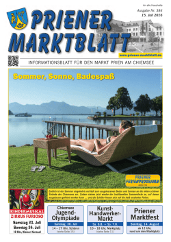 Anzeigen im Priener Marktblatt