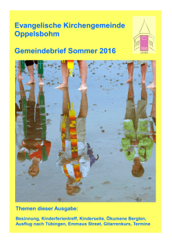 Sommer 2016 - Evangelische Kirchengemeinde Oppelsbohm