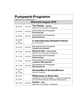 Pumpwerk-Programm