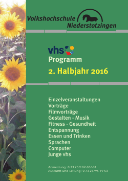2. Halbjahr 2016 - Stadt Niederstotzingen