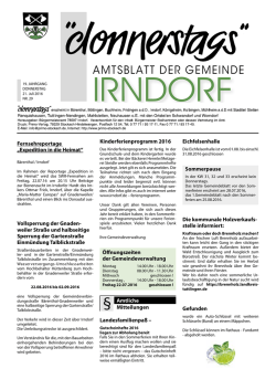 donnerstags, KW 201629