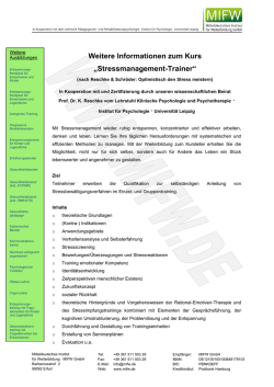 Informationen Stressmanagement-Trainer