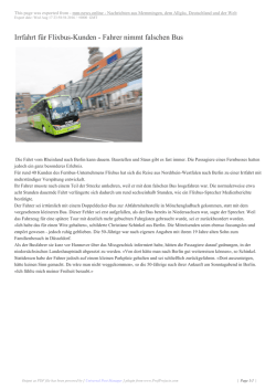 Irrfahrt f&uuml;r Flixbus-Kunden - Fahrer nimmt - mm