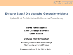Ehrbarer Staat? Die deutsche Generationenbilanz