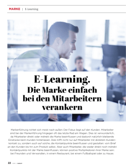 E-Learning. - ESCH. The Brand Consultants