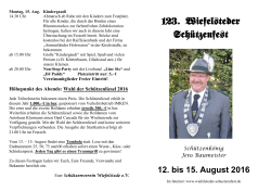 Programm 2016 Beilage 1 - Schützenverein Wiefelstede e. V.