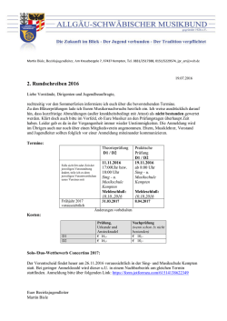 2. Rundschreiben 2016 - (ASM)