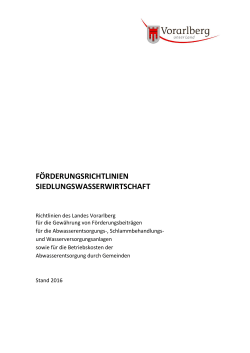 Richtlinien 2011 - Land Vorarlberg